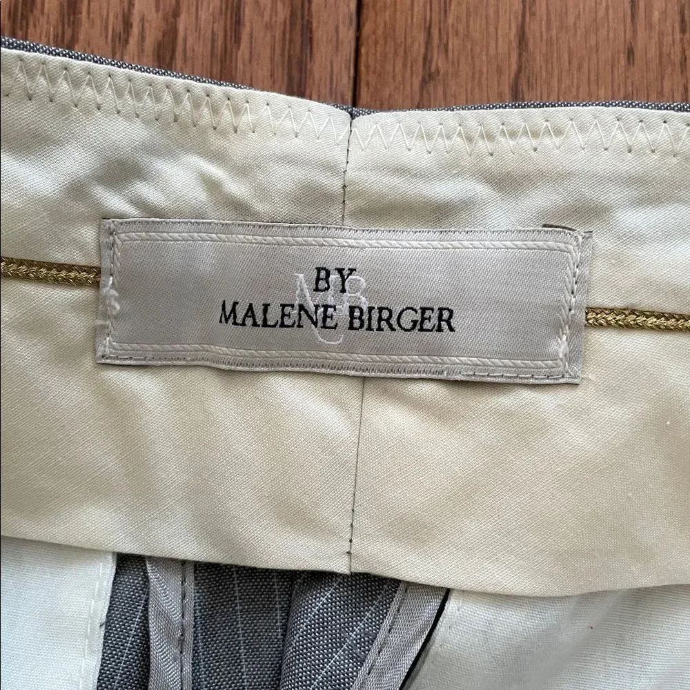 MB by Malene Birger Wool Gray Pinstripe Dress Shorts Sz 40